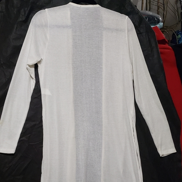 Ambience long ribbed sheer Cardigan-Large-pre-luved - Picture 4 of 4